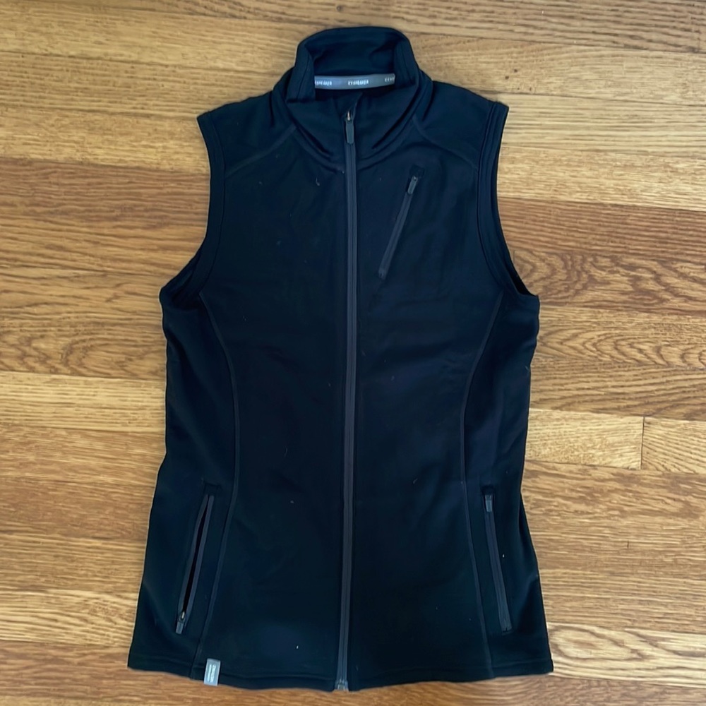 Icebreaker black merino zip vest